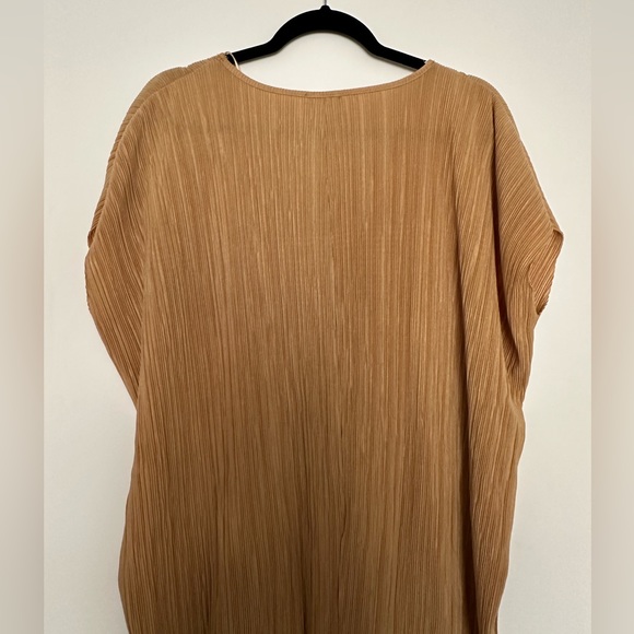 Authentic Zara Pleated Kaftan Tunic Dress in Gold - Picture 3 of 5